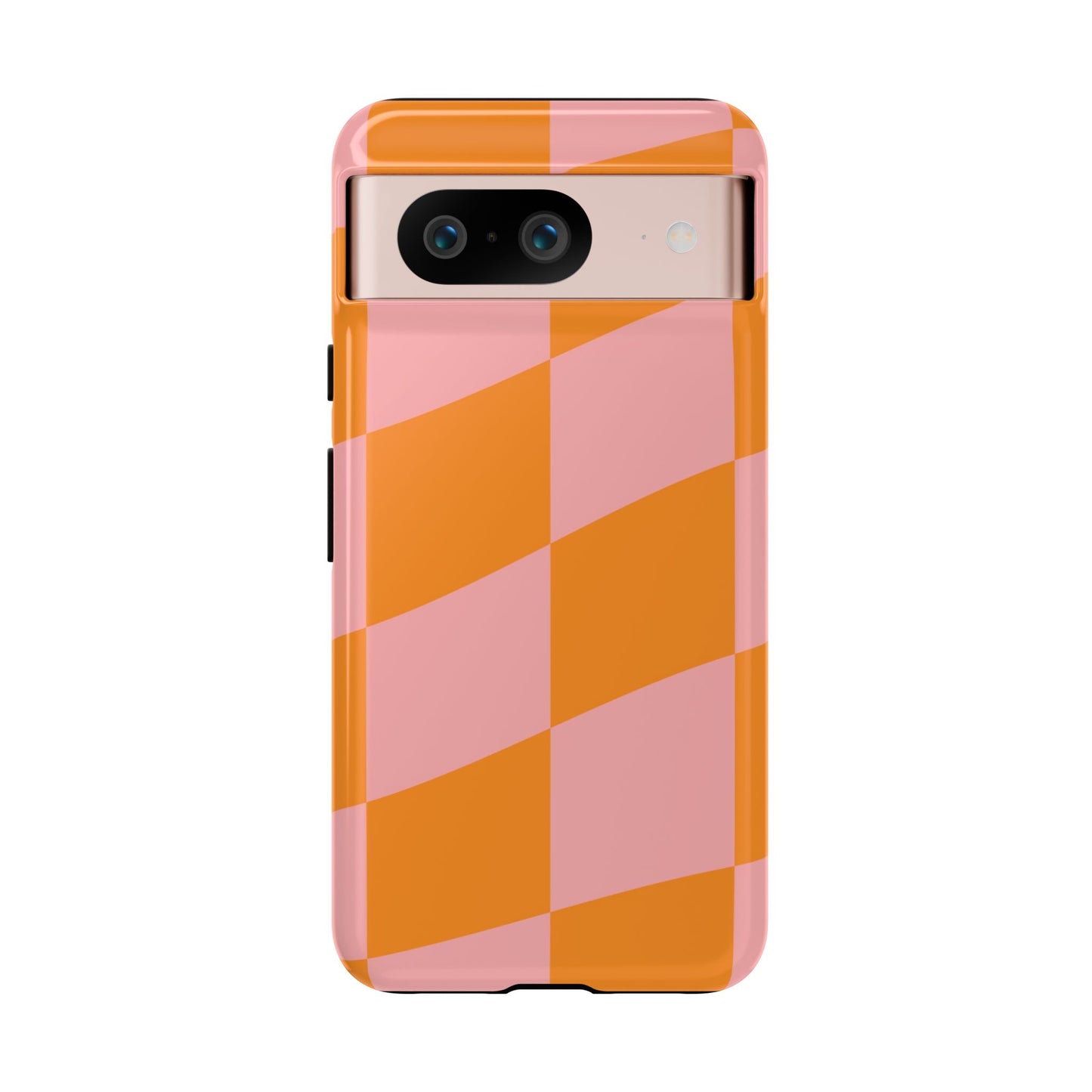 Pink & Orange Wavy Checker Google Pixel Case