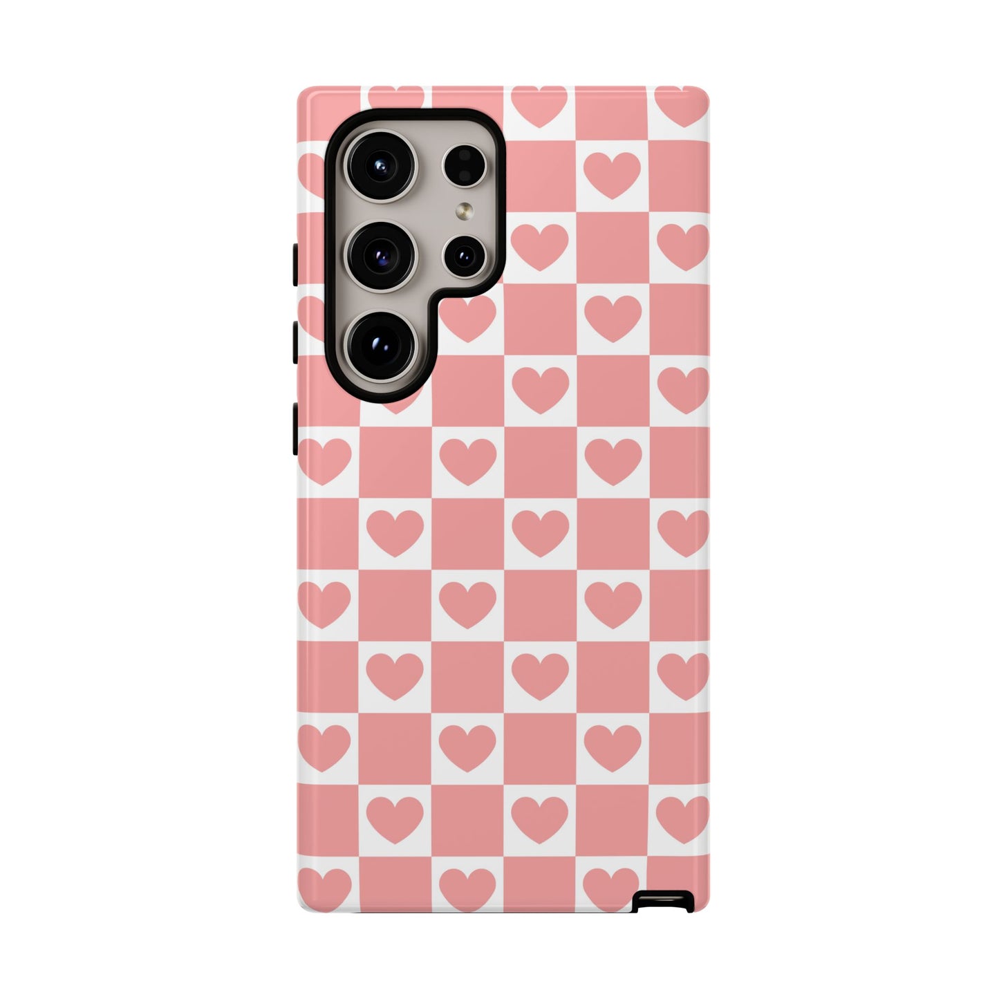 Pink Heart Checkerboard Samsung Case