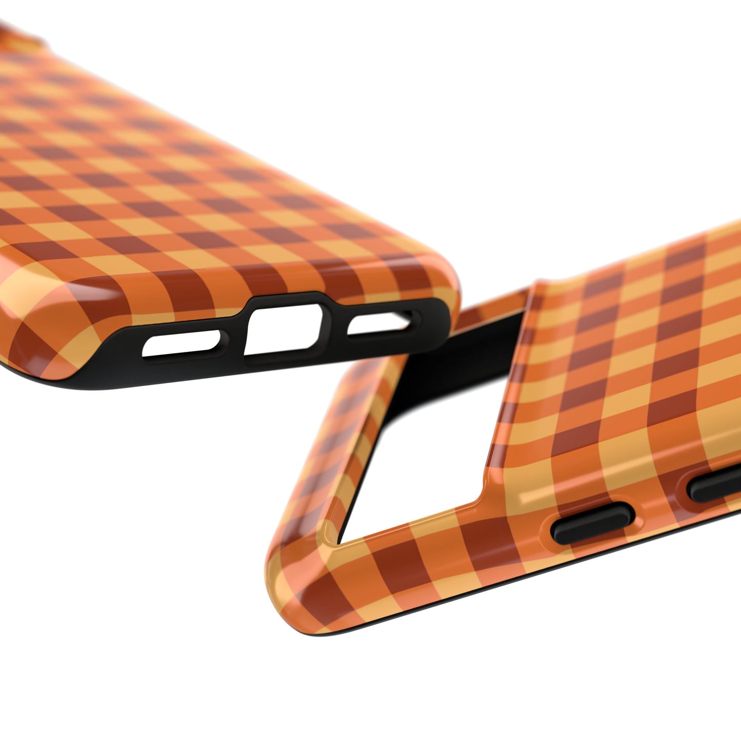 Orange Gingham Checkered Google Pixel Case