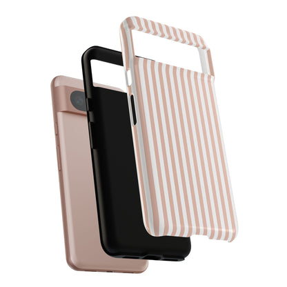Blush & White Stripe Google Pixel Case