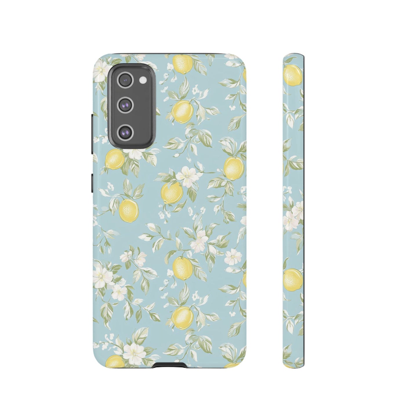 Lemon Blossom Blue Samsung Case
