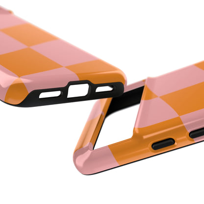 Pink & Orange Wavy Checker Google Pixel Case
