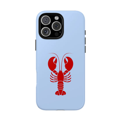 Red Lobster on Sky Blue iPhone Case