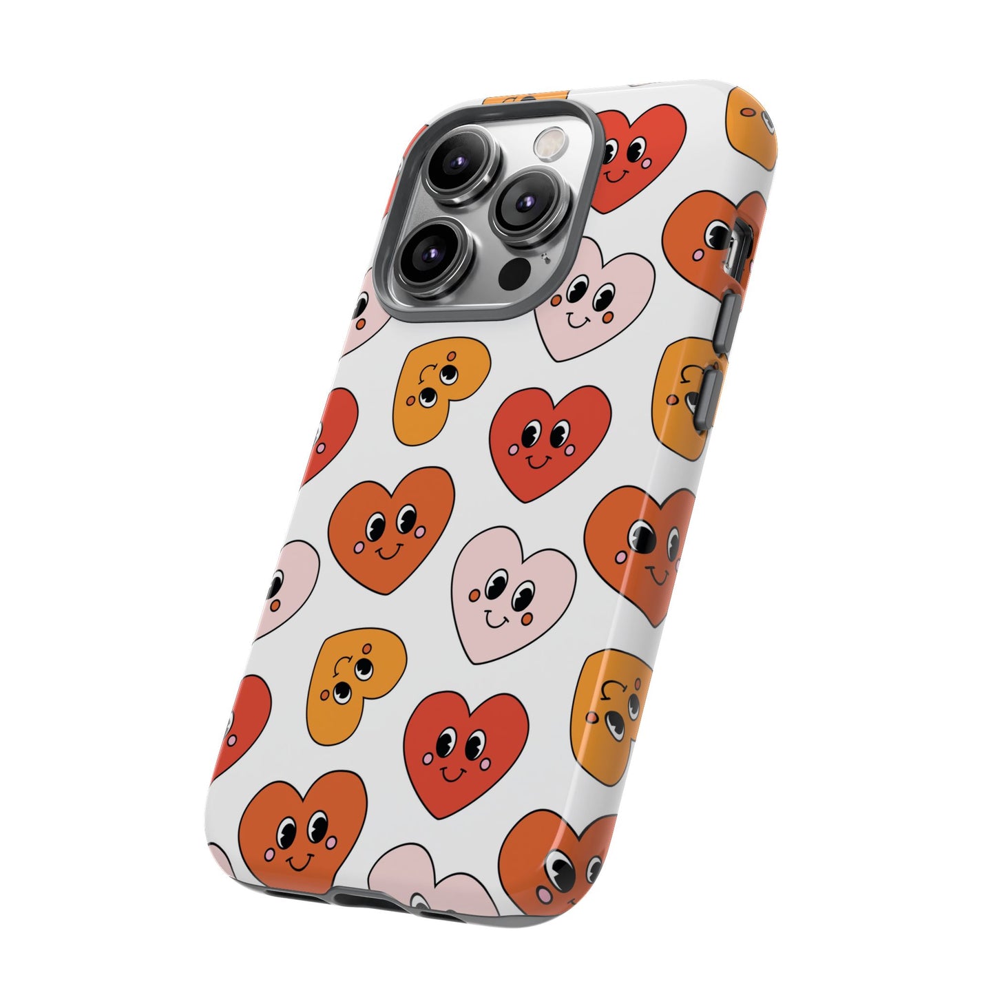 Smiley Heart Faces iPhone Case