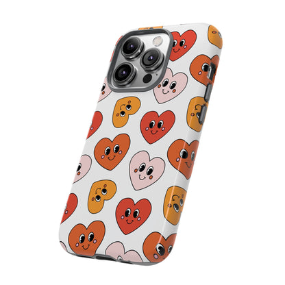 Smiley Heart Faces iPhone Case