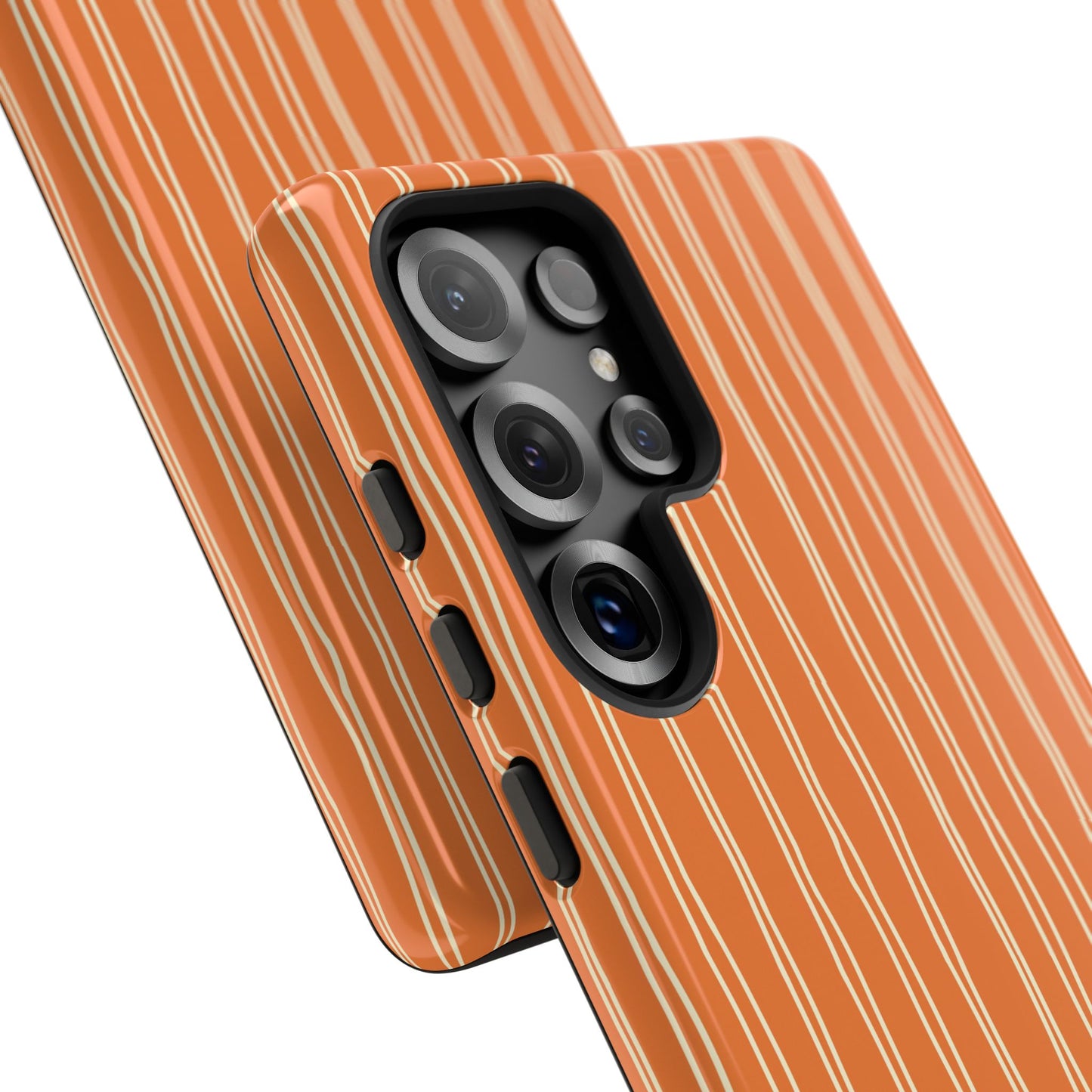 Orange Vertical Stripe Samsung Case