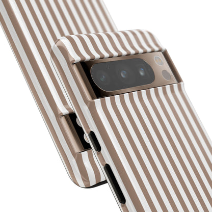 Beige & White Stripe Google Pixel Case