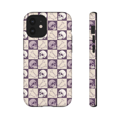 Skull & Bones Checkered iPhone Case