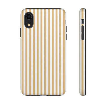 Yellow & White Stripe iPhone Case