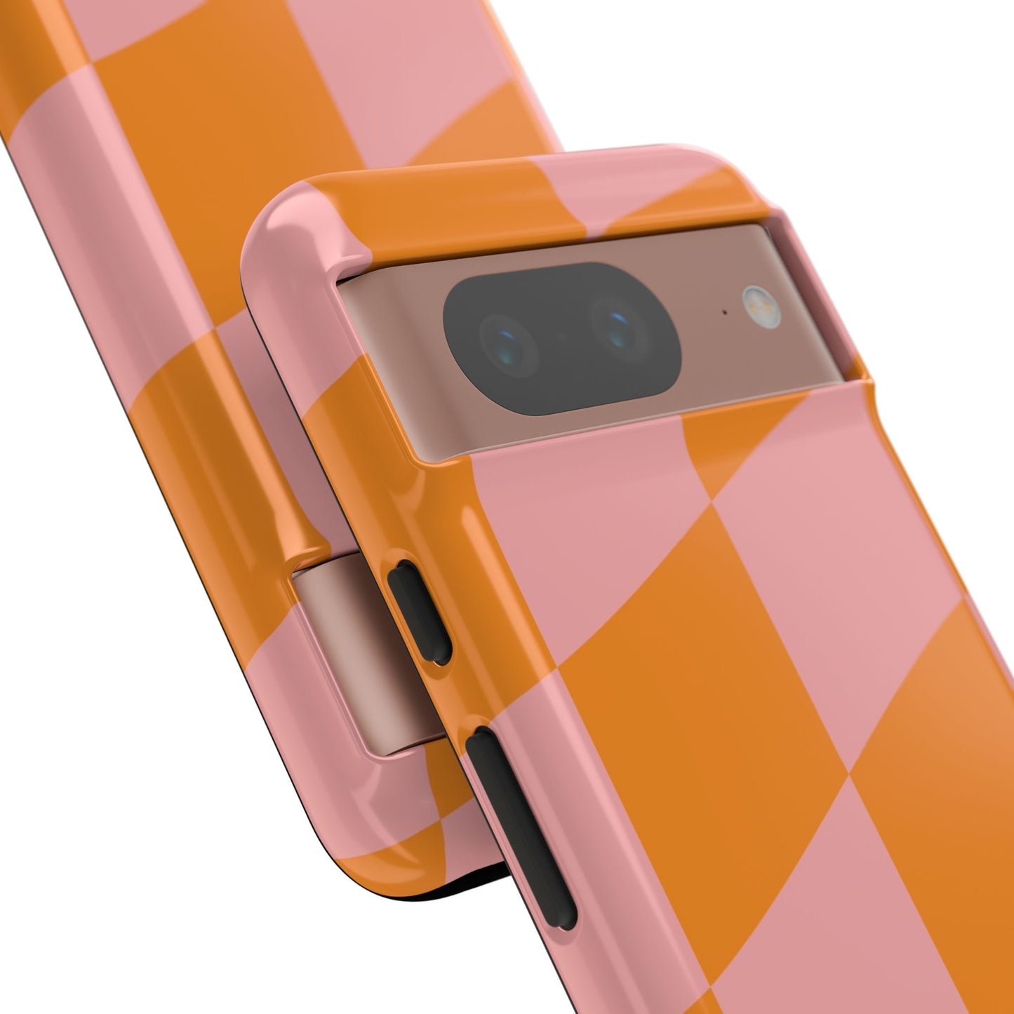 Pink & Orange Wavy Checker Google Pixel Case