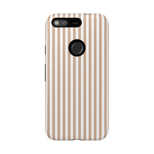 Tan & White Stripe Google Pixel Case