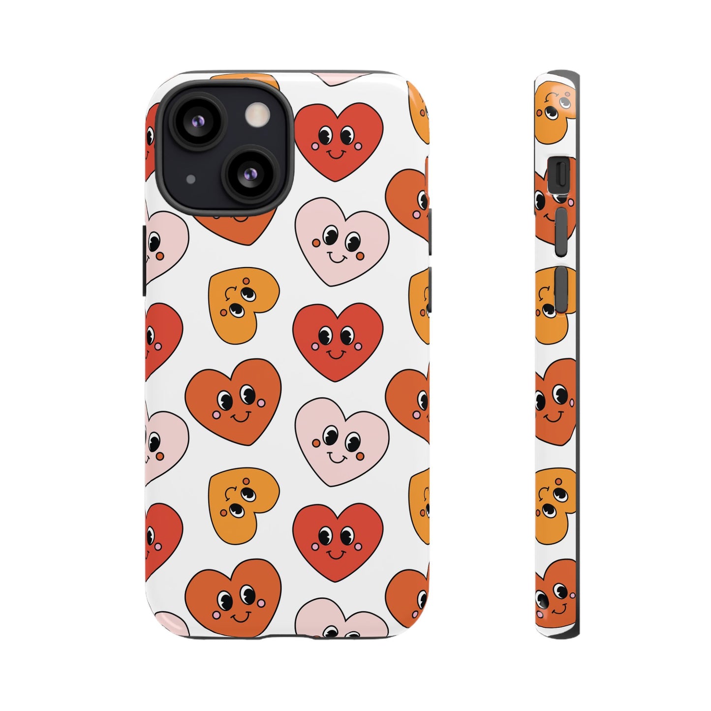 Smiley Heart Faces iPhone Case