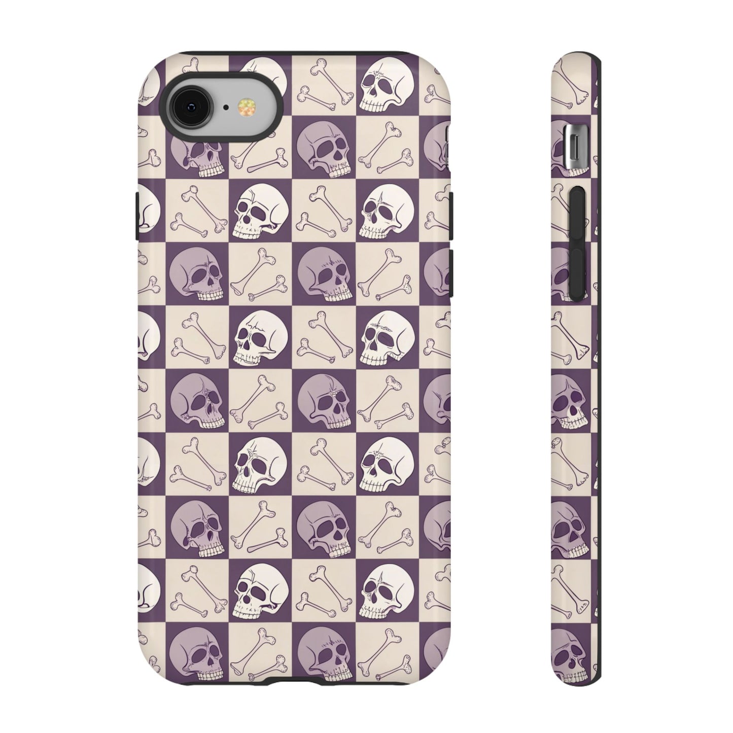 Skull & Bones Checkered iPhone Case