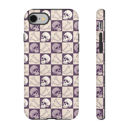 Skull & Bones Checkered iPhone Case