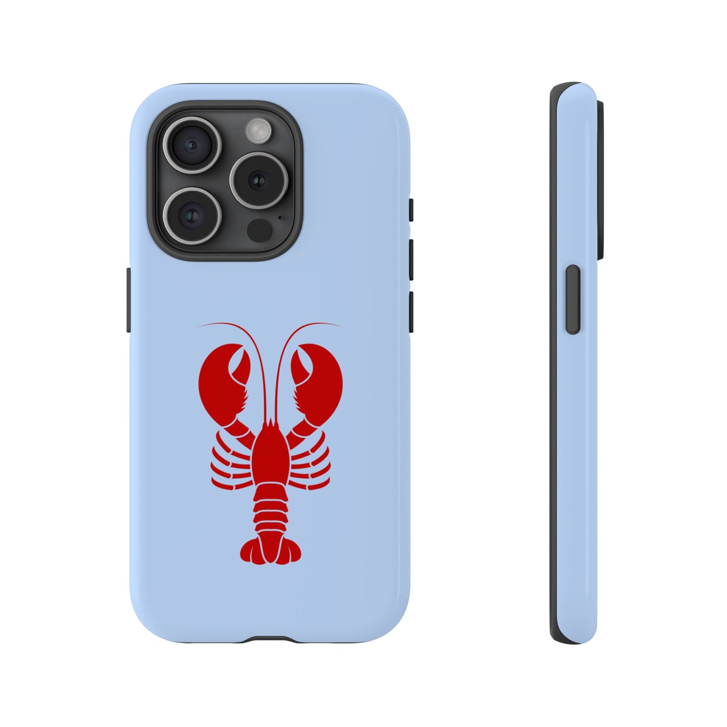 Red Lobster on Sky Blue iPhone Case