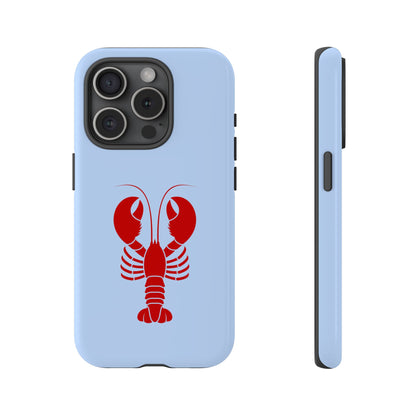 Red Lobster on Sky Blue iPhone Case