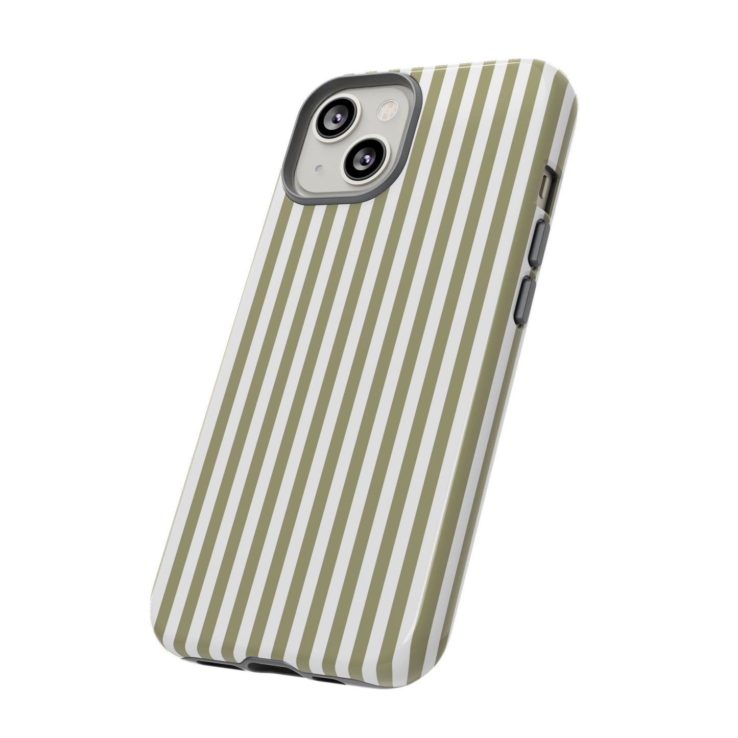Sage & White Stripe iPhone Case