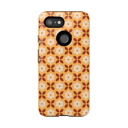 Retro Orange Flower Power Google Pixel Case