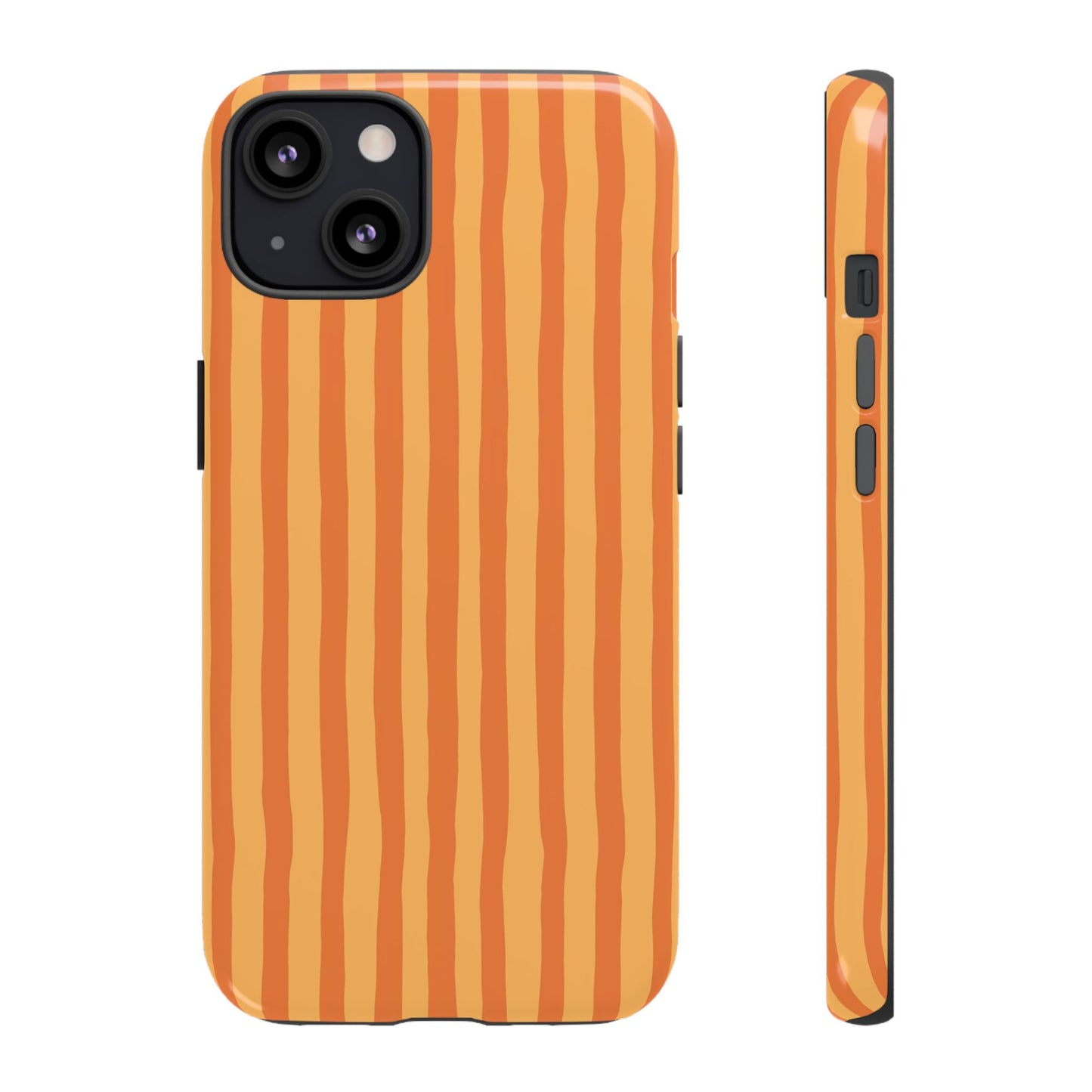 Orange Wavy Stripe iPhone Case