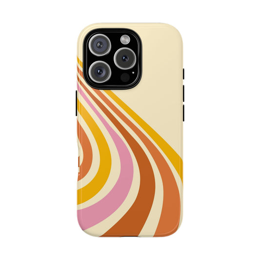 Retro Wave Swirl iPhone Case