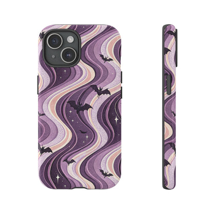 Retro Bats & Swirls iPhone Case