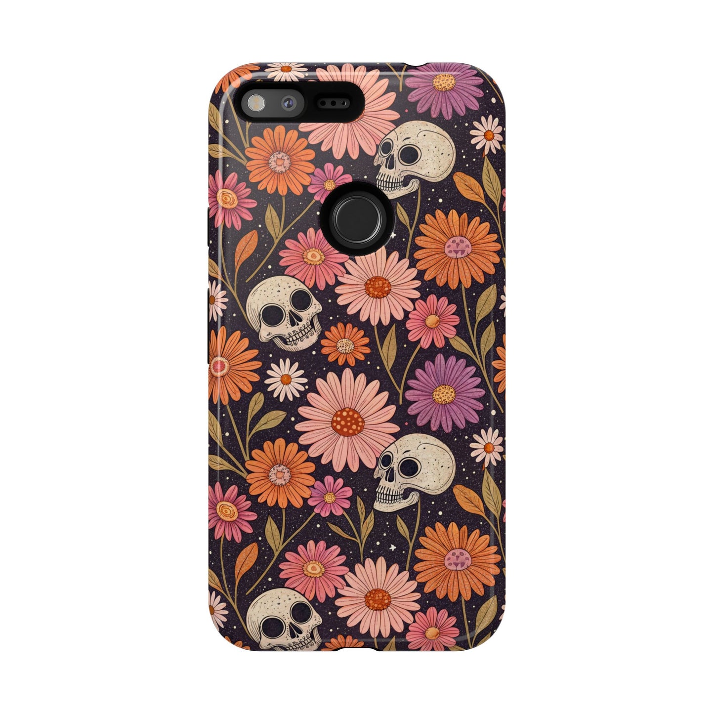 Skulls & Fall Florals Google Pixel Case