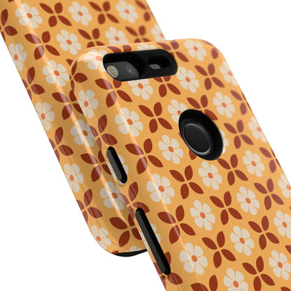 Retro Orange Flower Power Google Pixel Case