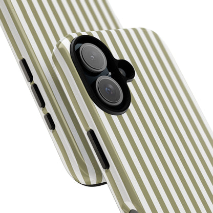 Sage & White Stripe iPhone Case