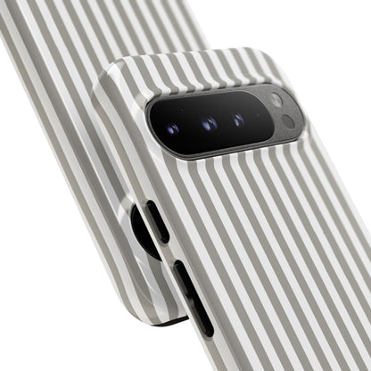 Gray & White Stripe Google Pixel Case