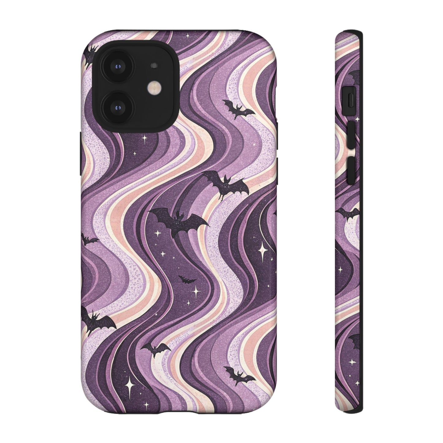 Retro Bats & Swirls iPhone Case