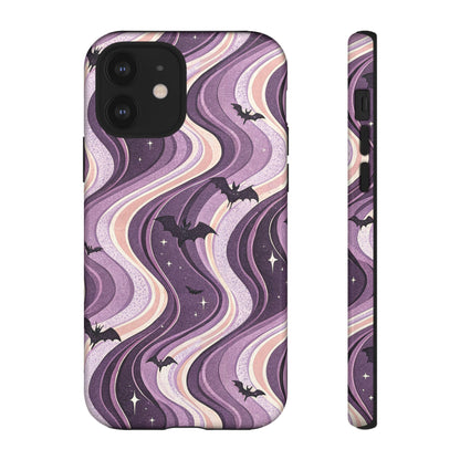 Retro Bats & Swirls iPhone Case