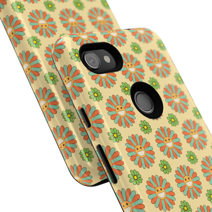 Smiley Retro Floral Google Pixel Case