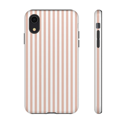Blush & White Stripe iPhone Case