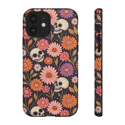 Skulls & Fall Florals iPhone Case