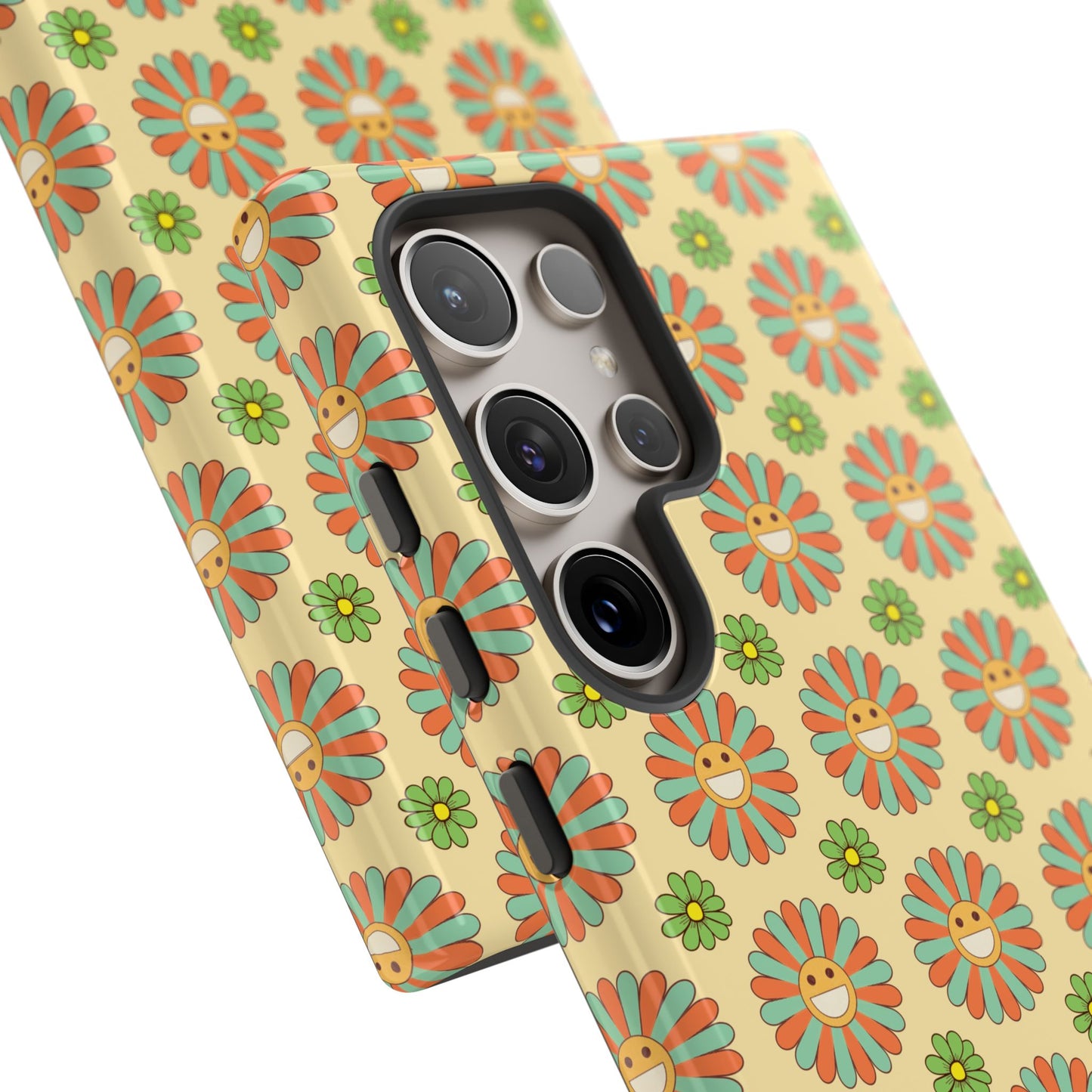 Smiley Retro Floral Samsung Case