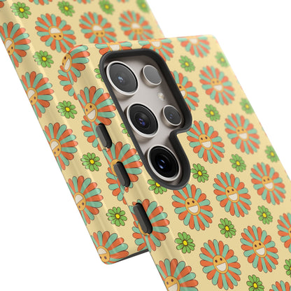 Smiley Retro Floral Samsung Case