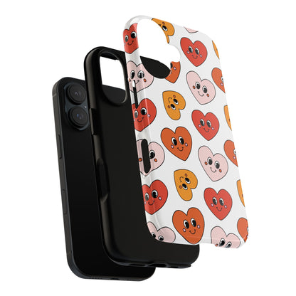 Smiley Heart Faces iPhone Case