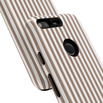 Beige & White Stripe Google Pixel Case