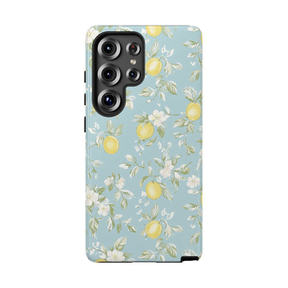 Lemon Blossom Blue Samsung Case