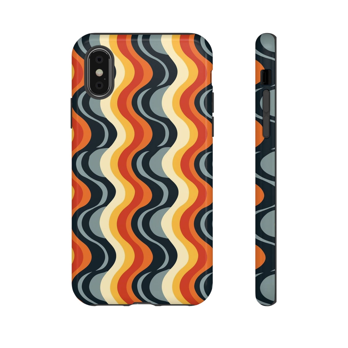 Retro Wavy Stripe iPhone Case