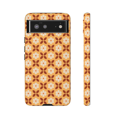 Retro Orange Flower Power Google Pixel Case