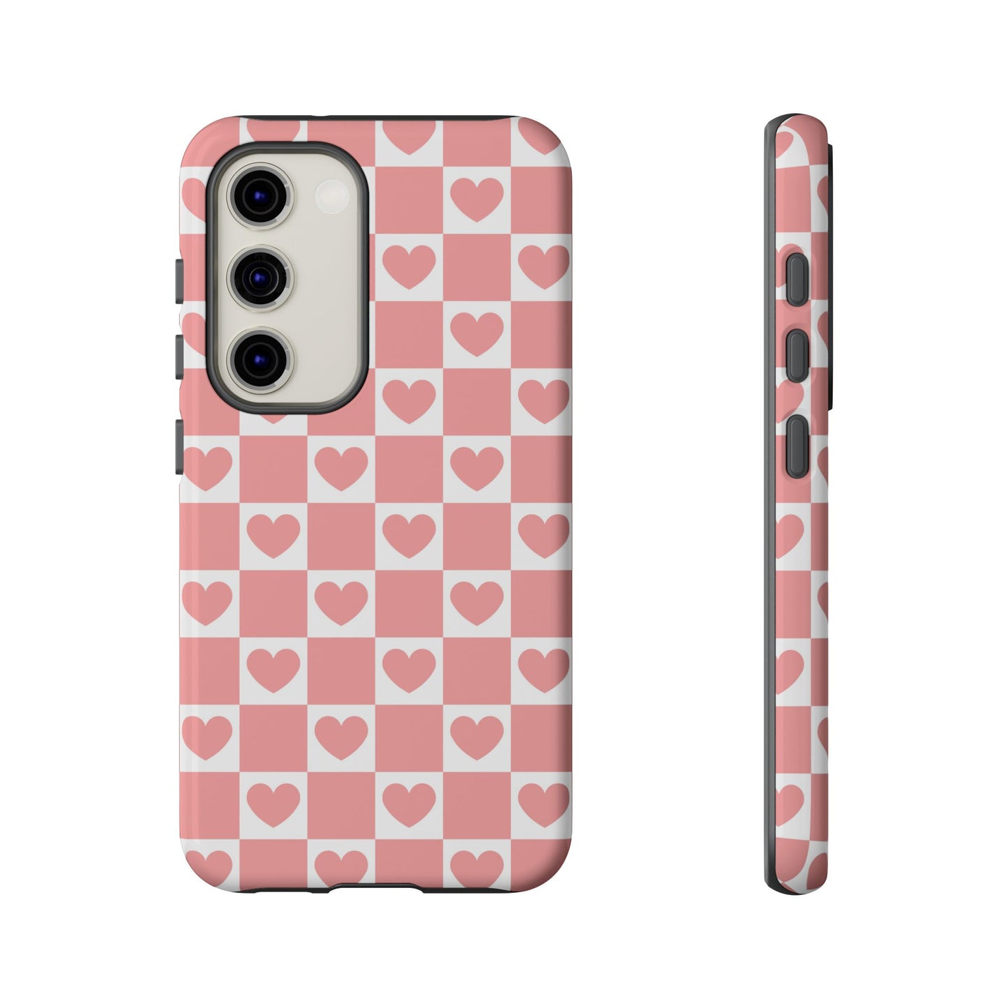 Pink Heart Checkerboard Samsung Case