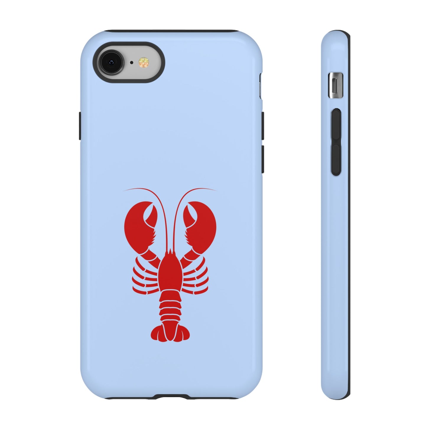 Red Lobster on Sky Blue iPhone Case