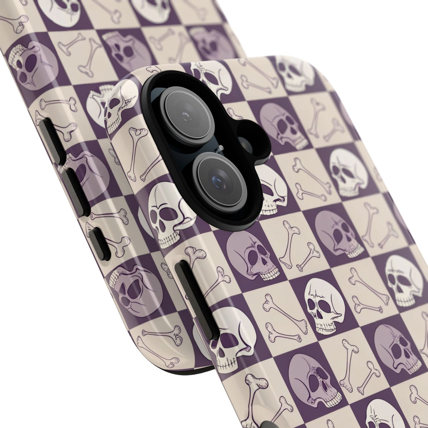 Skull & Bones Checkered iPhone Case