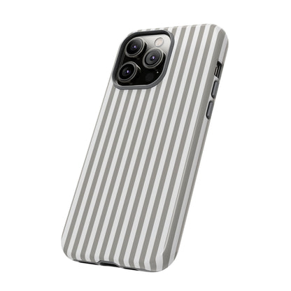 Gray & White Stripe iPhone Case
