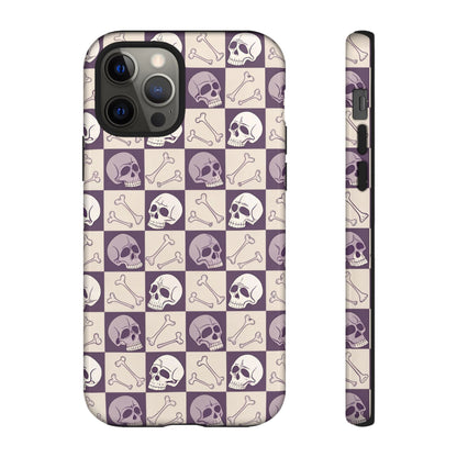 Skull & Bones Checkered iPhone Case