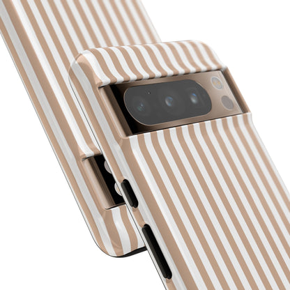 Tan & White Stripe Google Pixel Case