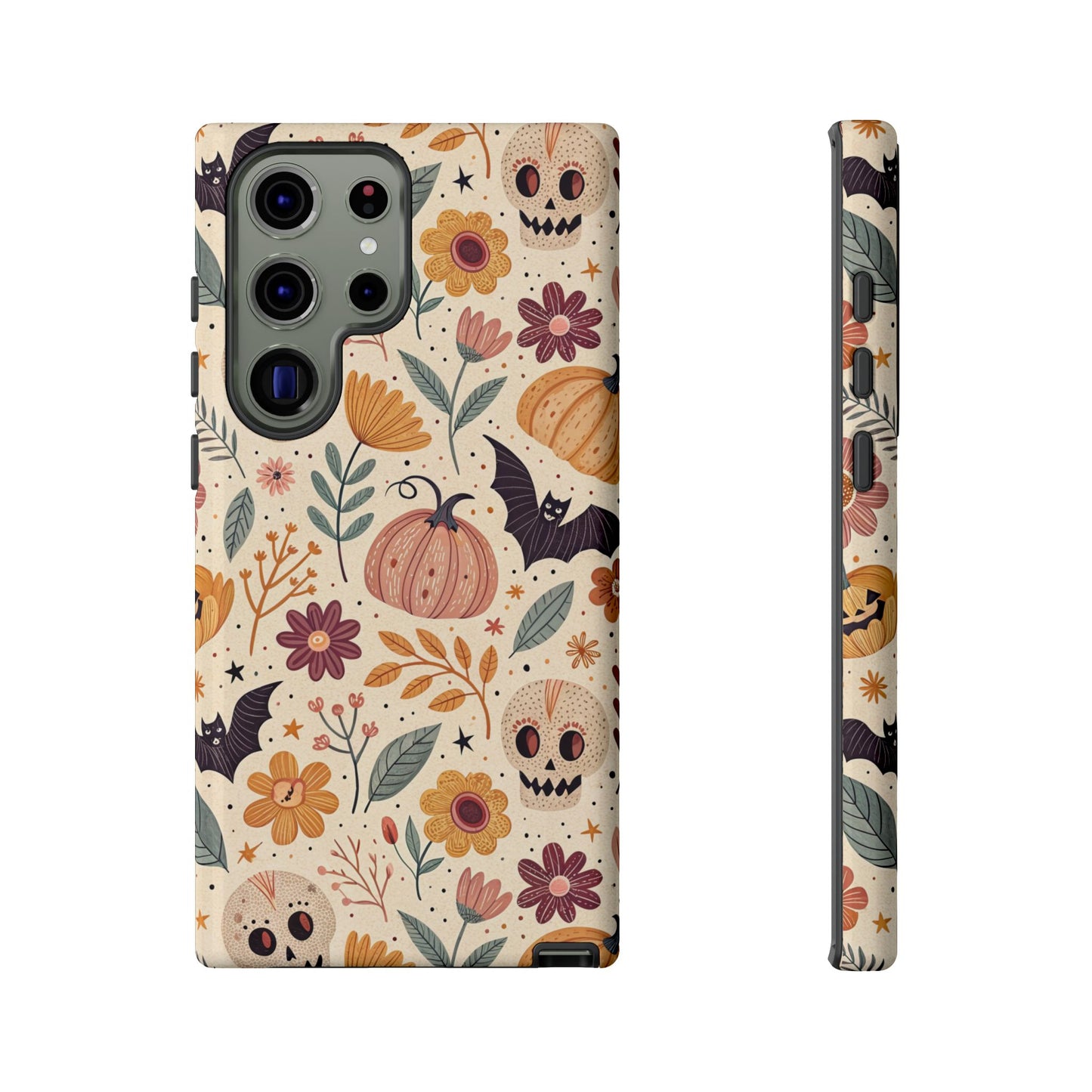 Halloween Skulls & Pumpkins Floral Samsung Case