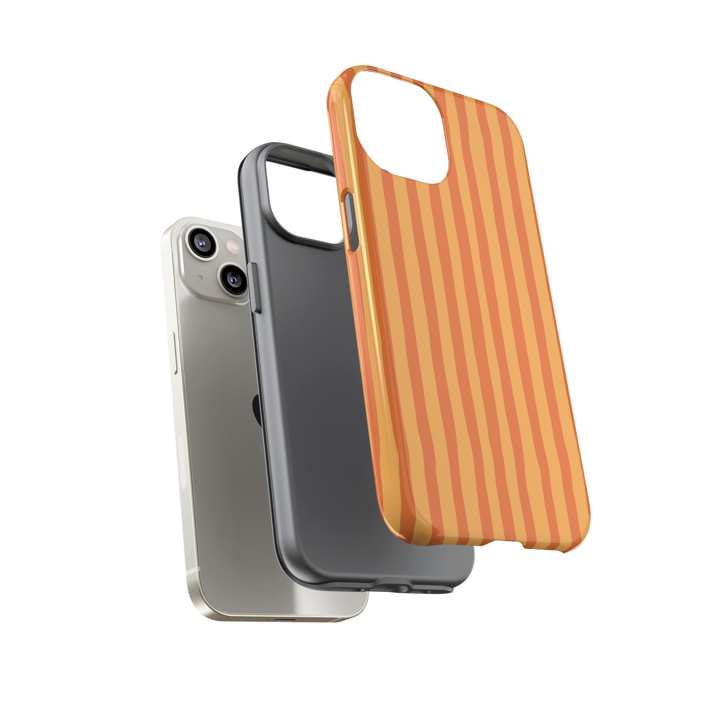 Orange Wavy Stripe iPhone Case