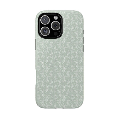 Minimal Leaf Print iPhone Case